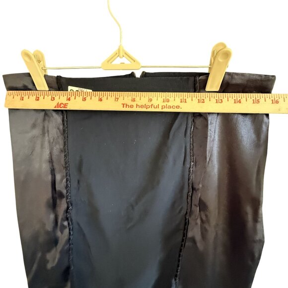 Orna Farho France Satin Paneled Pencil Skirt Women's Blue Flat Front Back Zipper - Picture 5 of 7